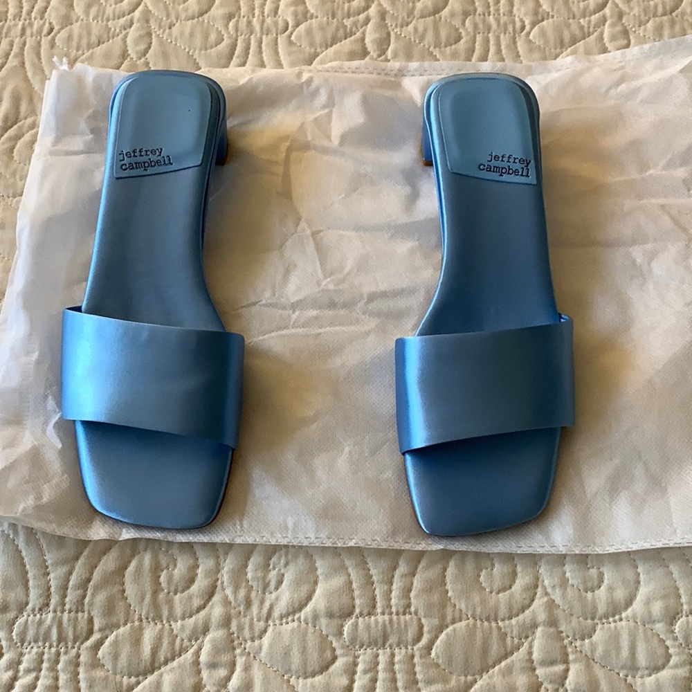 Jeffrey Campbell Blue Slide Sandals